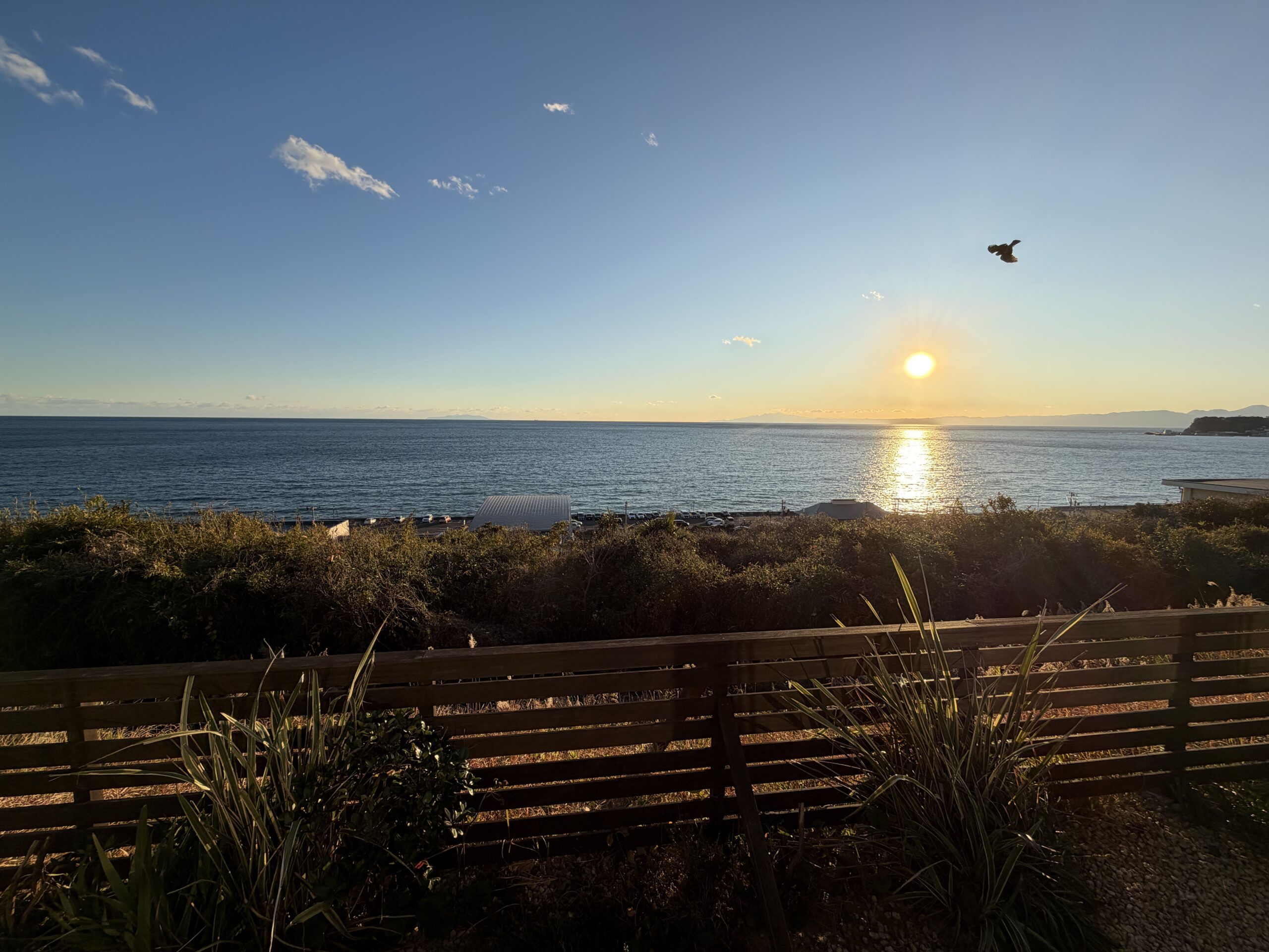 年始に訪れたホテルのテラスからの景色
